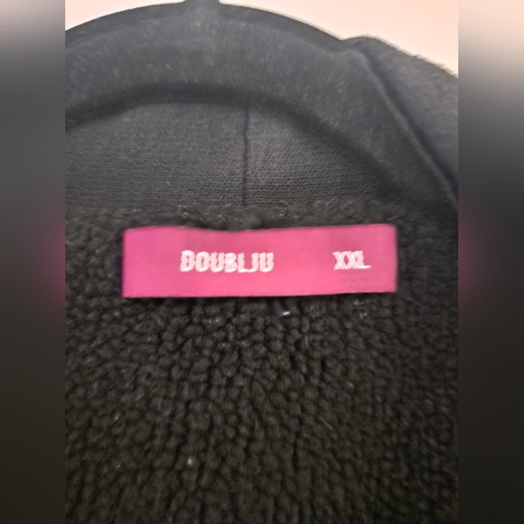 Doublju Open Front Asymmetrical Hem Thick Jacket - Picture 3 of 4